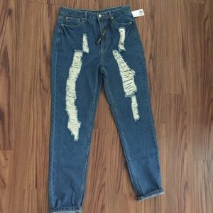 High Waisted Boyfriend Jeans