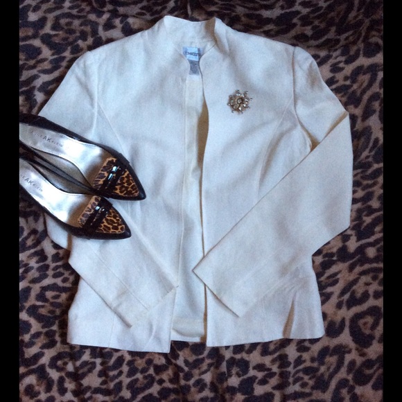 Chico's cream linen jacket