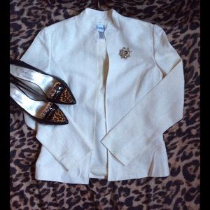 Chico's cream linen jacket
