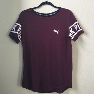 Victoria's Secret Pink Tshirt Maroon/burgundy