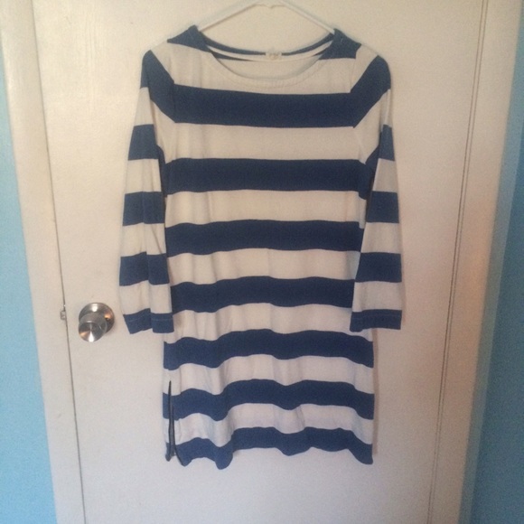J Crew dress spring summer royal blue and  white