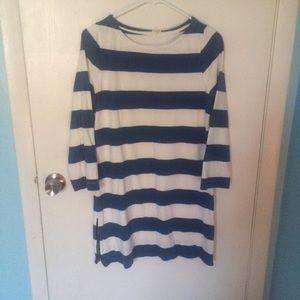 J Crew dress spring summer royal blue and  white