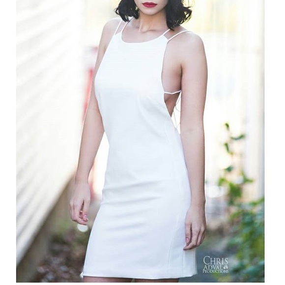 White Dress with Open Back