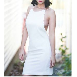 White Dress with Open Back