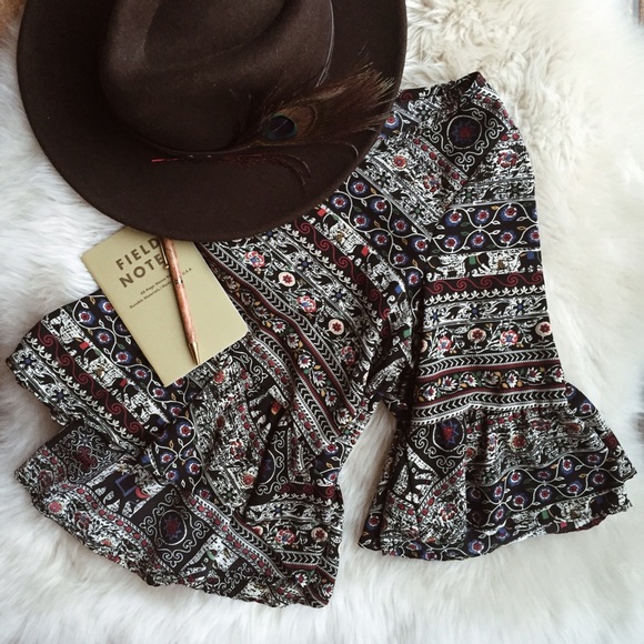 Elephant patterned flowy top