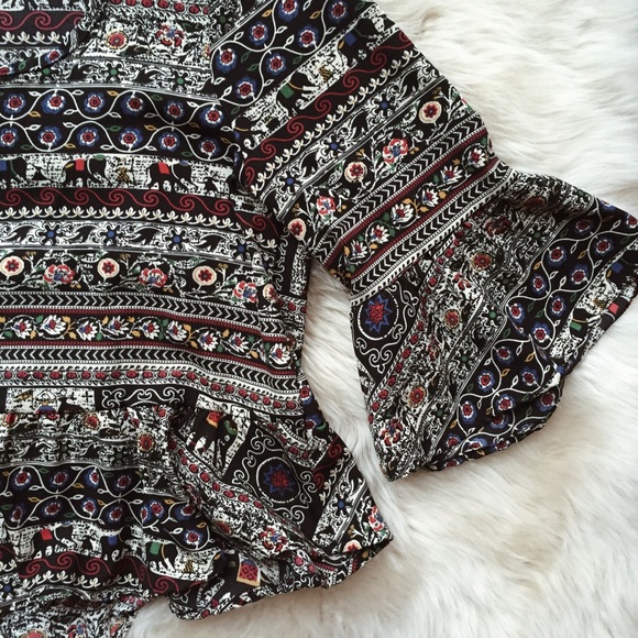 Elephant patterned flowy top - Picture 3 of 4