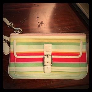 Authentic COACH - rainbow wristlet 👛