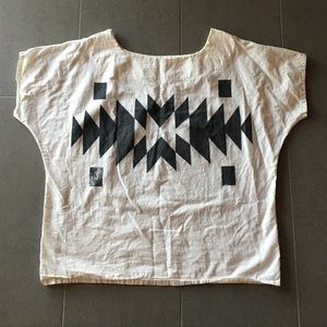 Oversized printed top by uzi