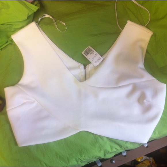 Forever 21+ White Plus Size Crop Top