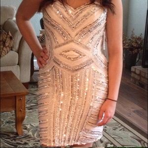 White dress with sequin detail