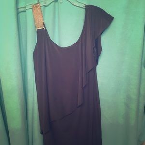 Black mini form fitting dress