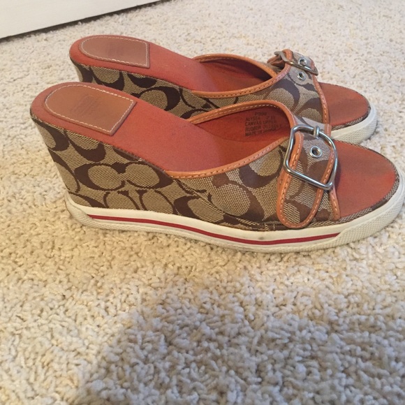 Coach wedge sandles