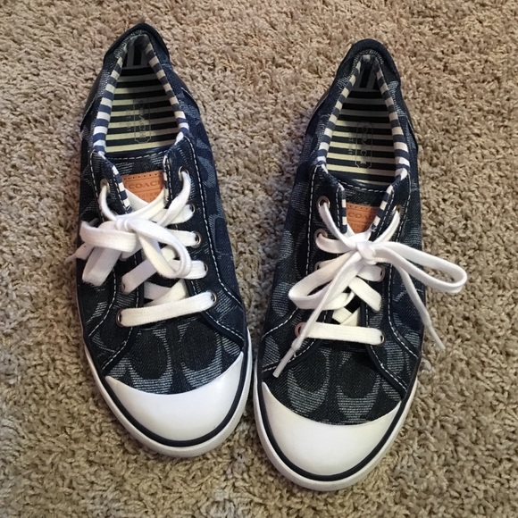 Blue & White Coach Shoes