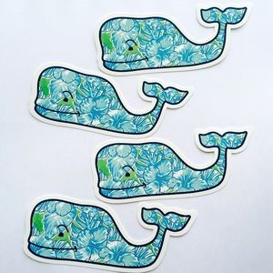 🐳 4 for $8 WHALE STICKERS