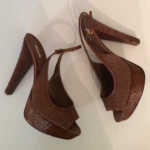 🎉 SALE🎉MIU MIU platform peep toe pumps