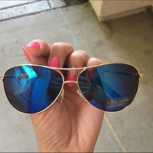 👙FLASH SALE⚡️Cole Haan Blue Mirror Sunnies BNWT
