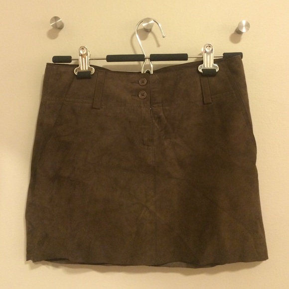 Theory Suede Mini Skirt