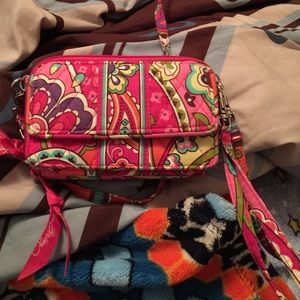 Vera Bradley all in one cross body pink swirls