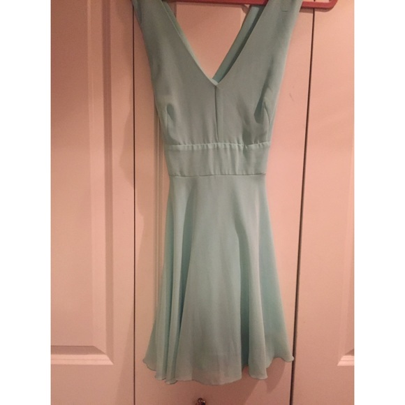 *SOLD* Aqua Chiffon Cross-Back Dress *SOLD*