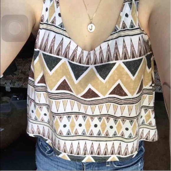 Tribal print crop top