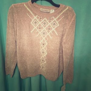 Grey and white sweater