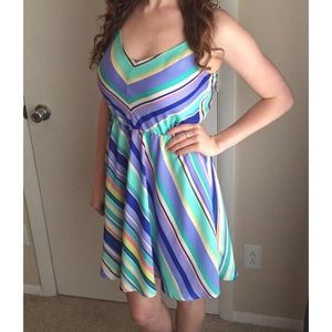 LC Lauren Conrad Bright Striped Dress