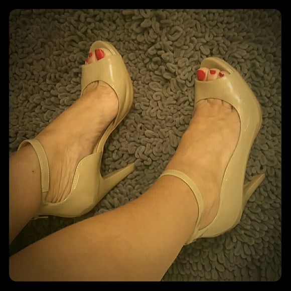 Nine West peep toe stilettos