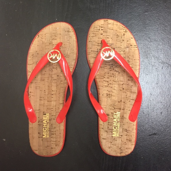 Michael kors cork flip flops