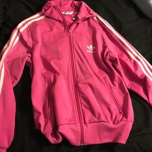 Pink adidas track jacket