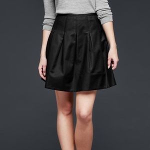 Pleated fit and flare skirt