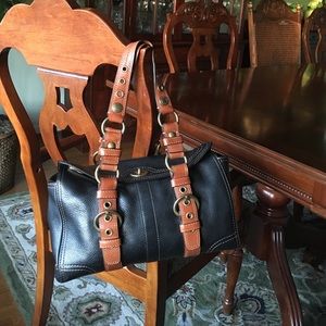 Authentic Coach Black Leather Bag