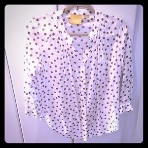 Maeve polka dot blouse