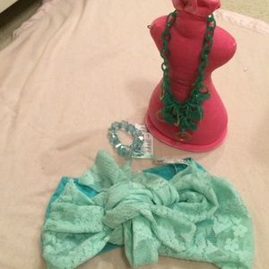 Tube tie bandeau top real lace