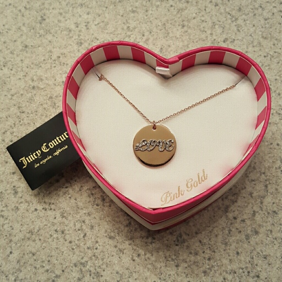 Juicy Couture Jewelry - Juicy Couture Rose Gold "LOVE" Necklace