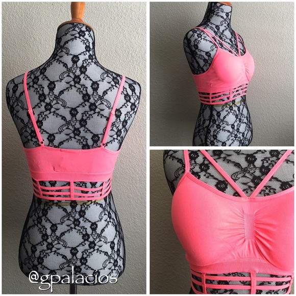 Caged Bralette | Coral - Picture 3 of 4