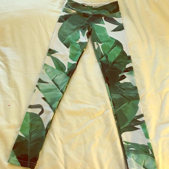 Palm leave leggings