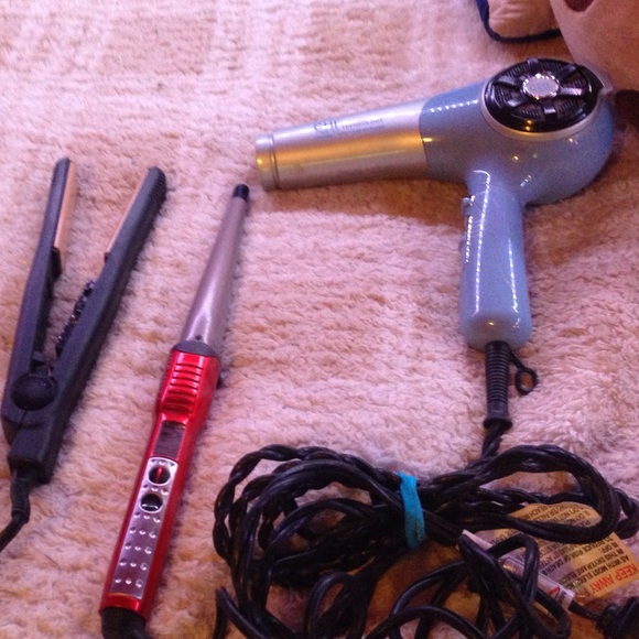 Blow dryer , curling iron , and hair straightener