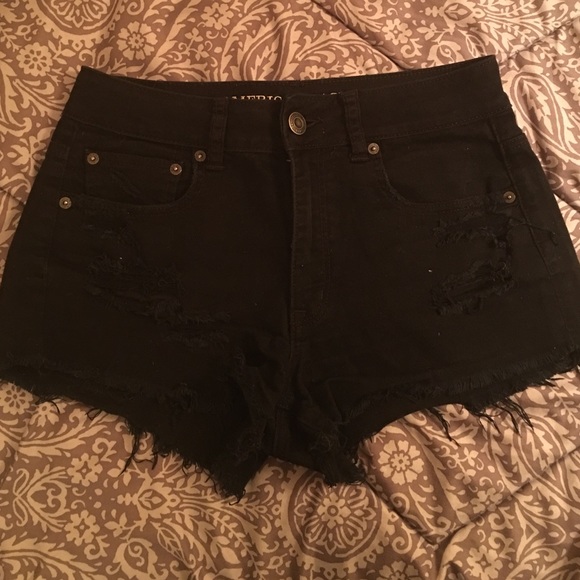 High waist black shorts