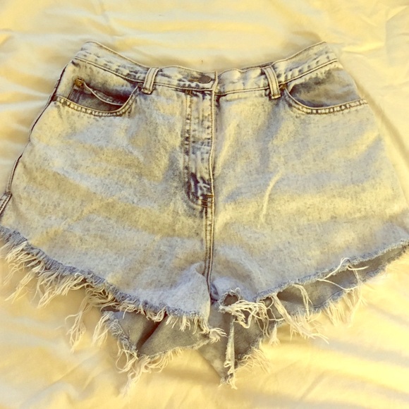 High waisted cut offs