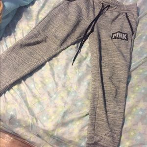 grey "PINK" sweats