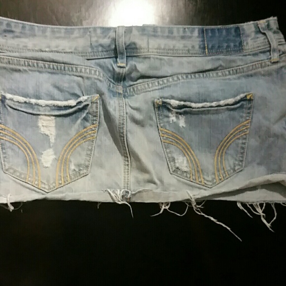 Super short denim skirt