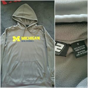 Mens Grey Michigan Hoodie Small