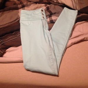 Charlotte Russe baby blue high waisted pants