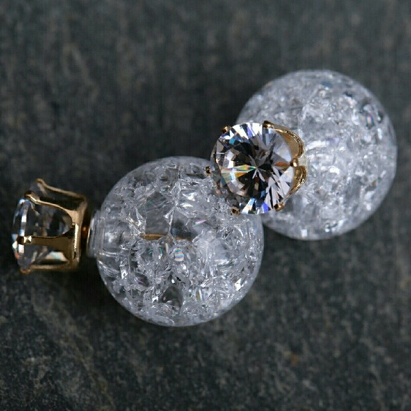 Jewelry - white ball runway diamond stud earings