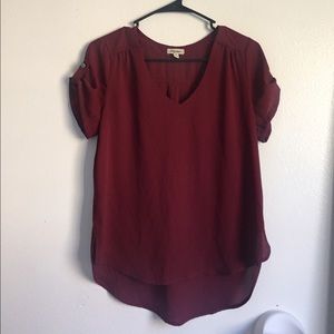 Burgundy V-Neck top