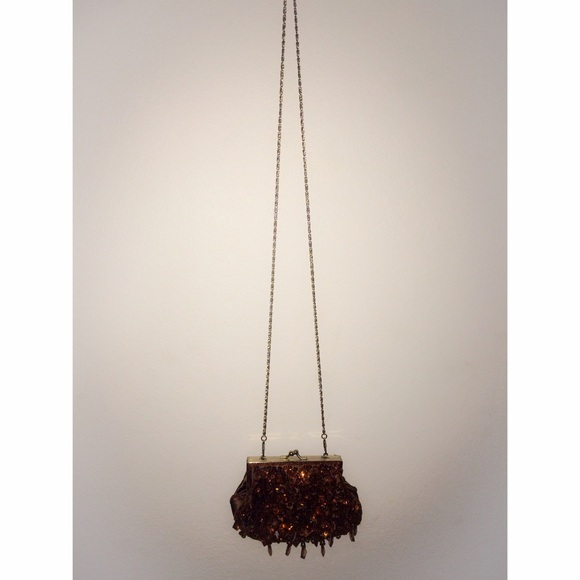 Bijoux Terner brown evening clutch purse