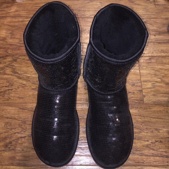 black sparkly UGGs