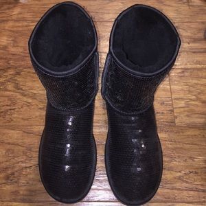 black sparkly UGGs