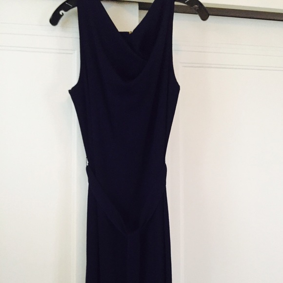 St. John Dresses & Skirts - St. John's navy knit dress, sleeveless scoop neck