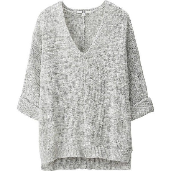 Uniqlo tape yarn 3/4 sleeve sweater